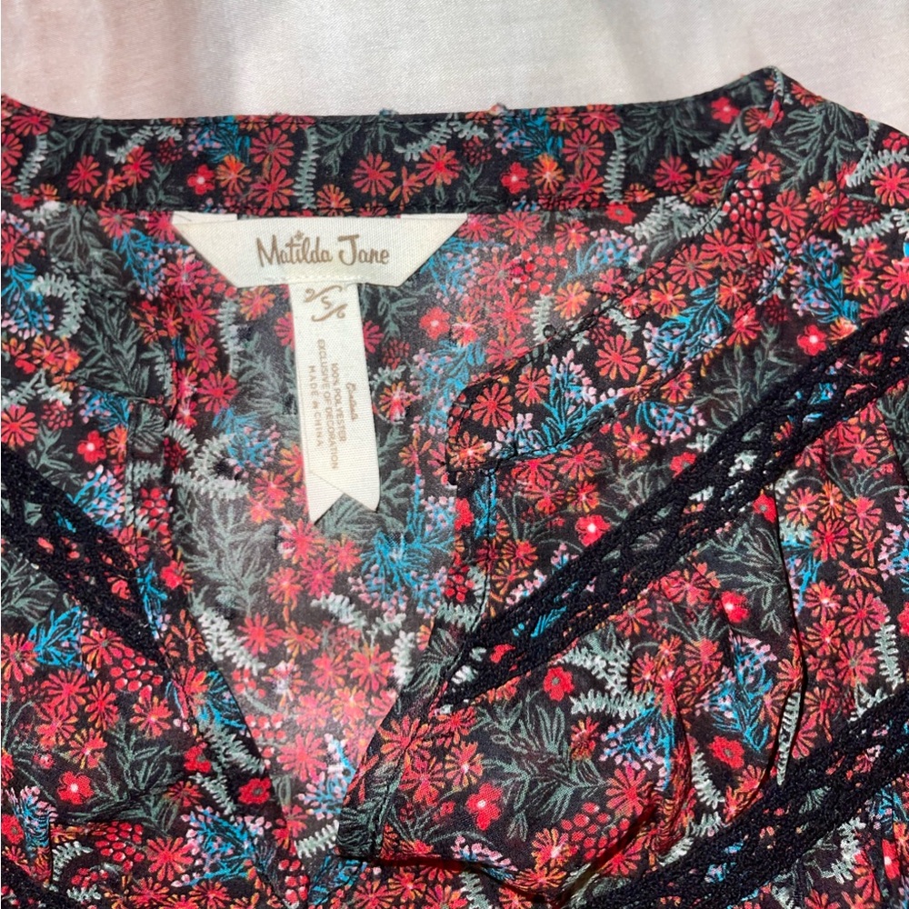 Sheer long sleeve blouse